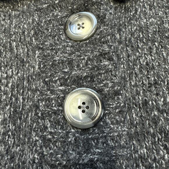 Eddie Bauer Sweater Womens Large Wool Blend Short‎ Sleeve Button Front Pockets - Picture 3 of 8